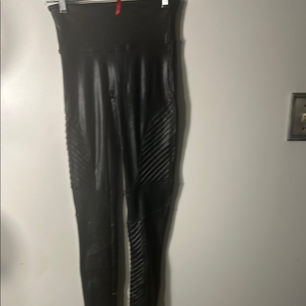 Stylish Black Faux Leather Spanx